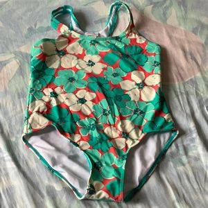 Kanu Surf girls floral swimsuit that fits size 10